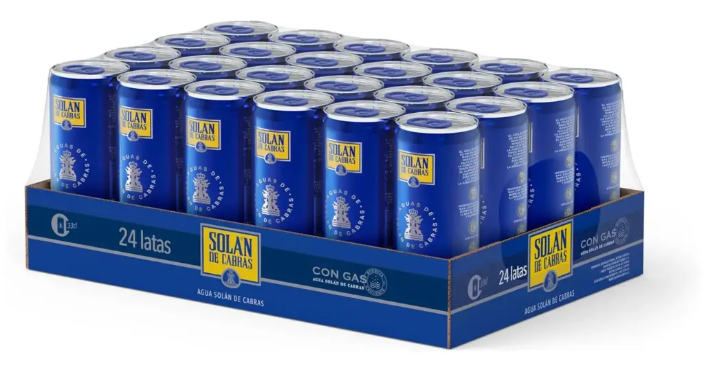 Solan de Cabras Water Sparkling 33 cl cans x 24 pack